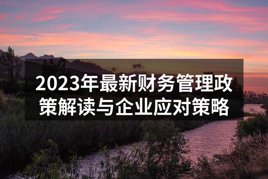 2023年最新财务管理政策解读与企业应对