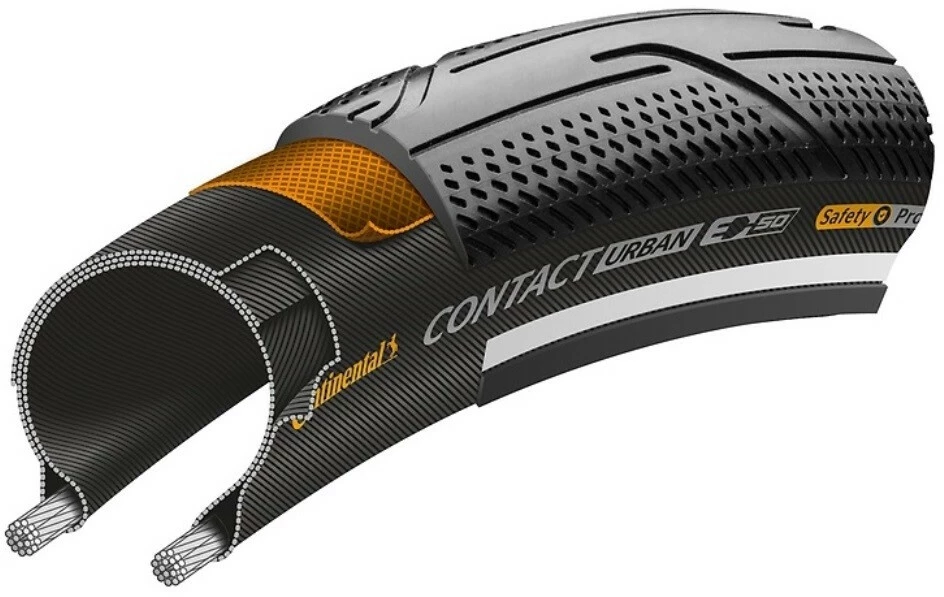 Continental Contact Urban Clincher-dæk 27,5x1,60" Reflex E-50 SafetyPro, Sort - Image 2