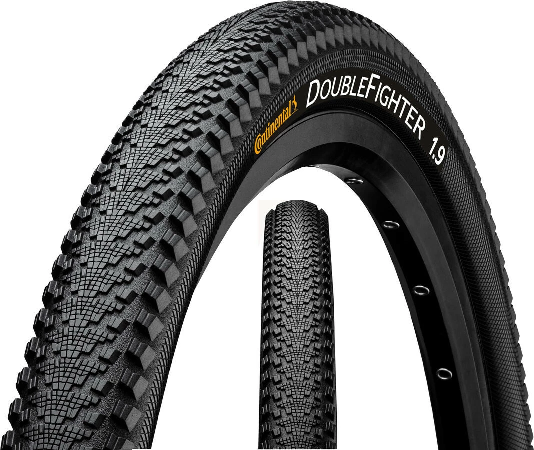 Continental Double Fighter III Clincher-dæk 29x2,00 "Refleks, Sort