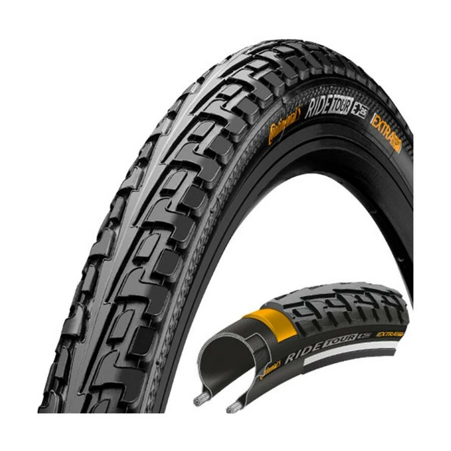 Continental Ride Tour Clincherdæk 27 X 1 3/8 X 1 1/2", Sort