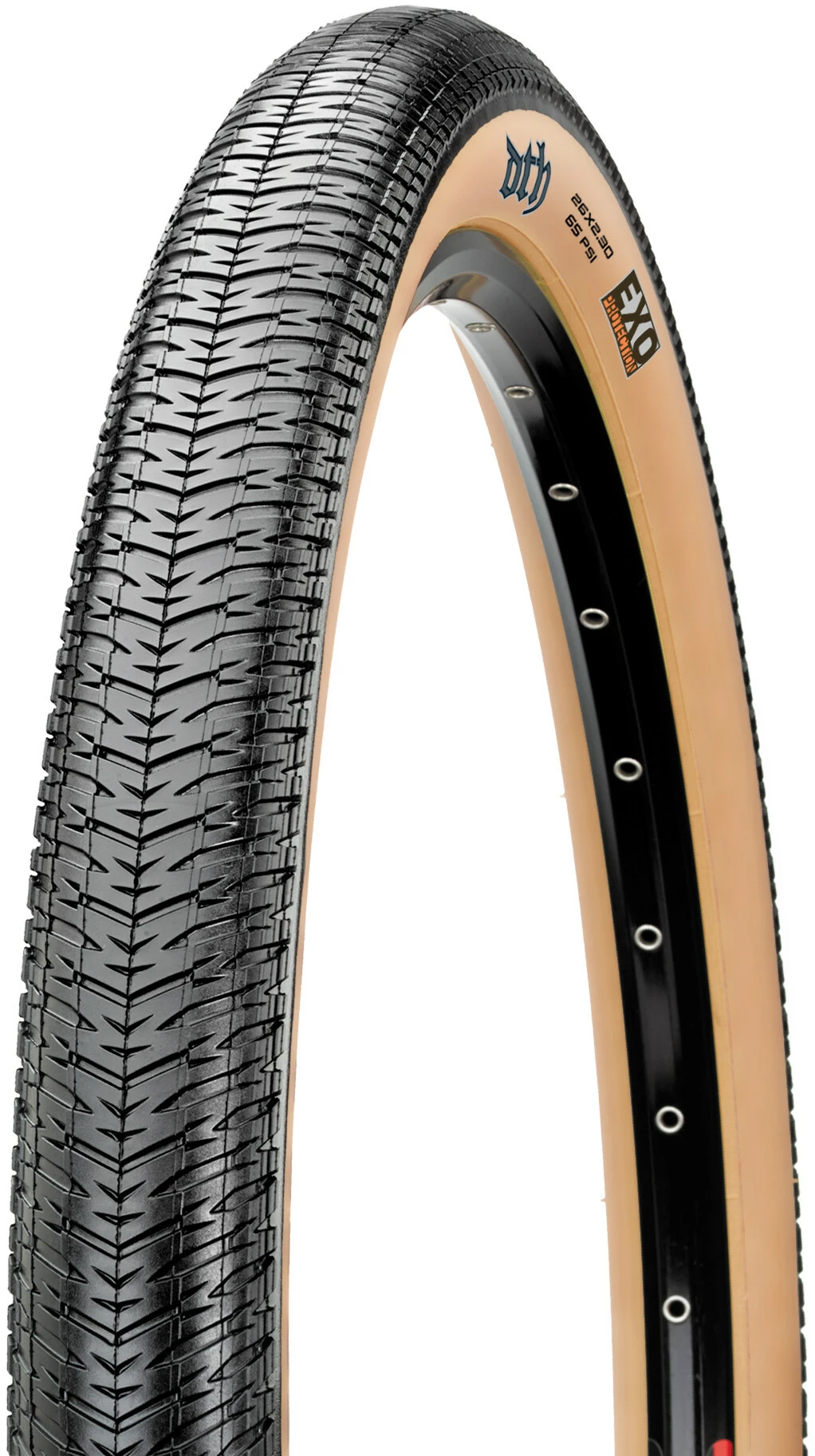 Maxxis DTH Foldedæk 26x2.30 "MaxxPro EXO Tanwall, Sort/beige