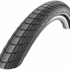 SCHWALBE Big Apple Active Clincherdæk K-Guard Black 'n' Roll Reflex 12x2.00", Sort/sølv