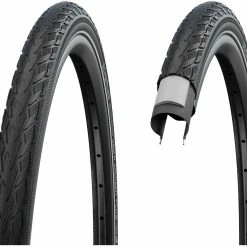 SCHWALBE Delta Cruiser Plus Active Klinker Dæk 28x1,50" PunctureG E-25 Green Compound Refleks, Sort