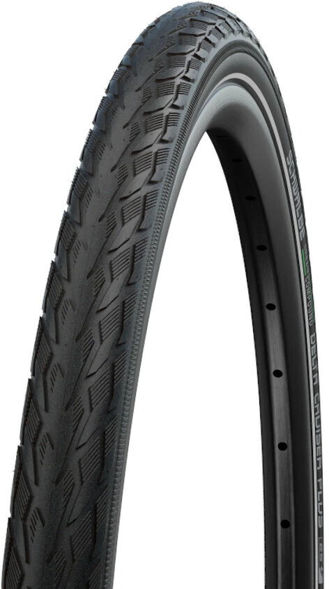 SCHWALBE DeltaCruiser Plus Clincherdæk 26x1 3/8" PunctureGuard E-25 Reflex, Sort