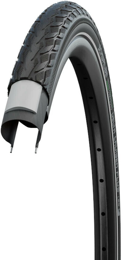 SCHWALBE DeltaCruiser Plus Clincherdæk 26x1 3/8" PunctureGuard E-25 Reflex, Sort - Image 2