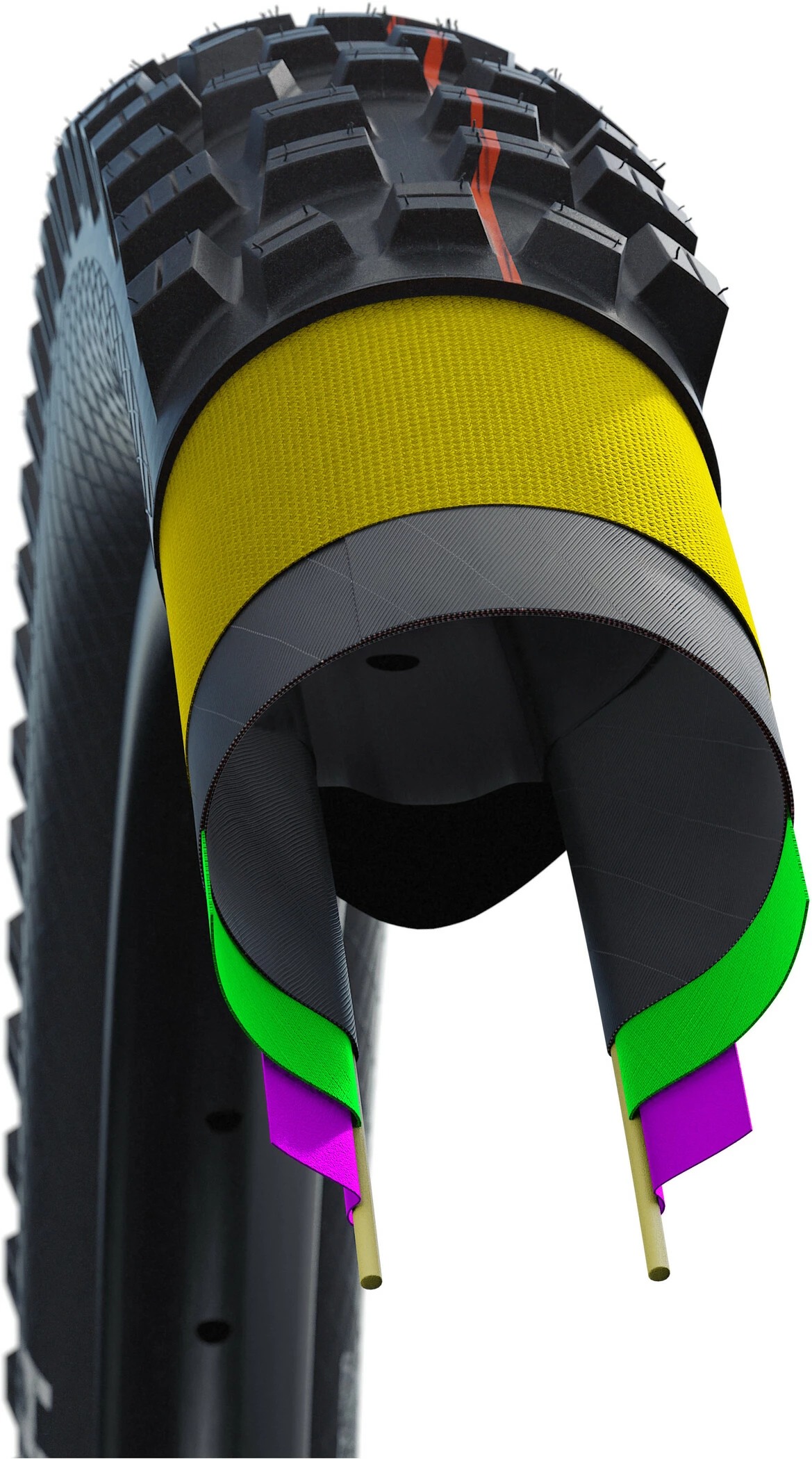 SCHWALBE Hans Dampf Super Trail Evolution Foldedæk 27,5x2,35 "TLE E-25 Addix Soft, Sort - Billede 4