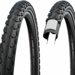 SCHWALBE LandCruiser Plus Perform Klinker Dæk 28x1,40" PunctureG E-25 Green Compound Refleks, Sort