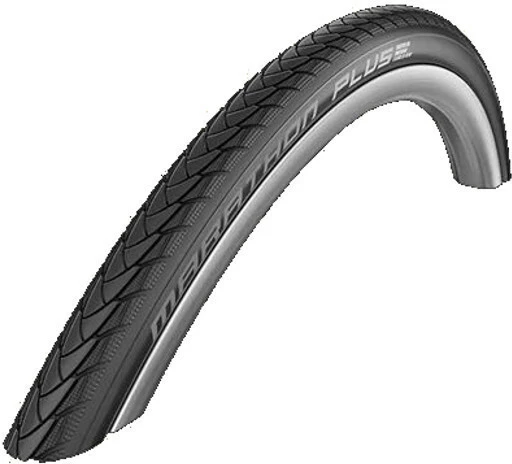 SCHWALBE Marathon Plus Clincher-dæk 22x1,00" Refleks, Sort