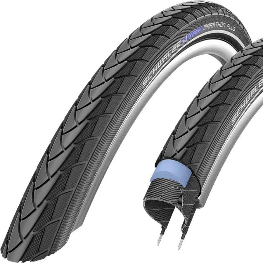 SCHWALBE Marathon Plus Clincherdæk SmartGuard Endurance Reflex 28x1.00", Sort