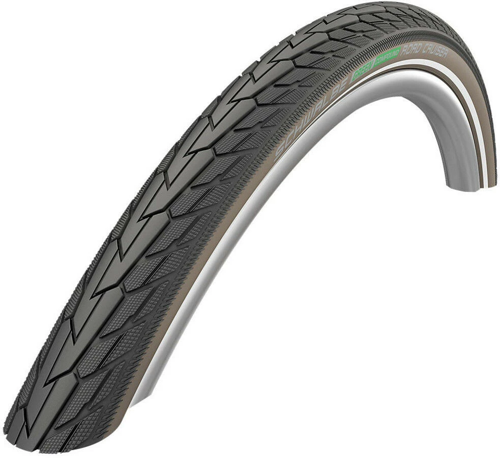 SCHWALBE Road Cruiser Clincherdæk 28" K-Guard Active Reflex, Sort/brun
