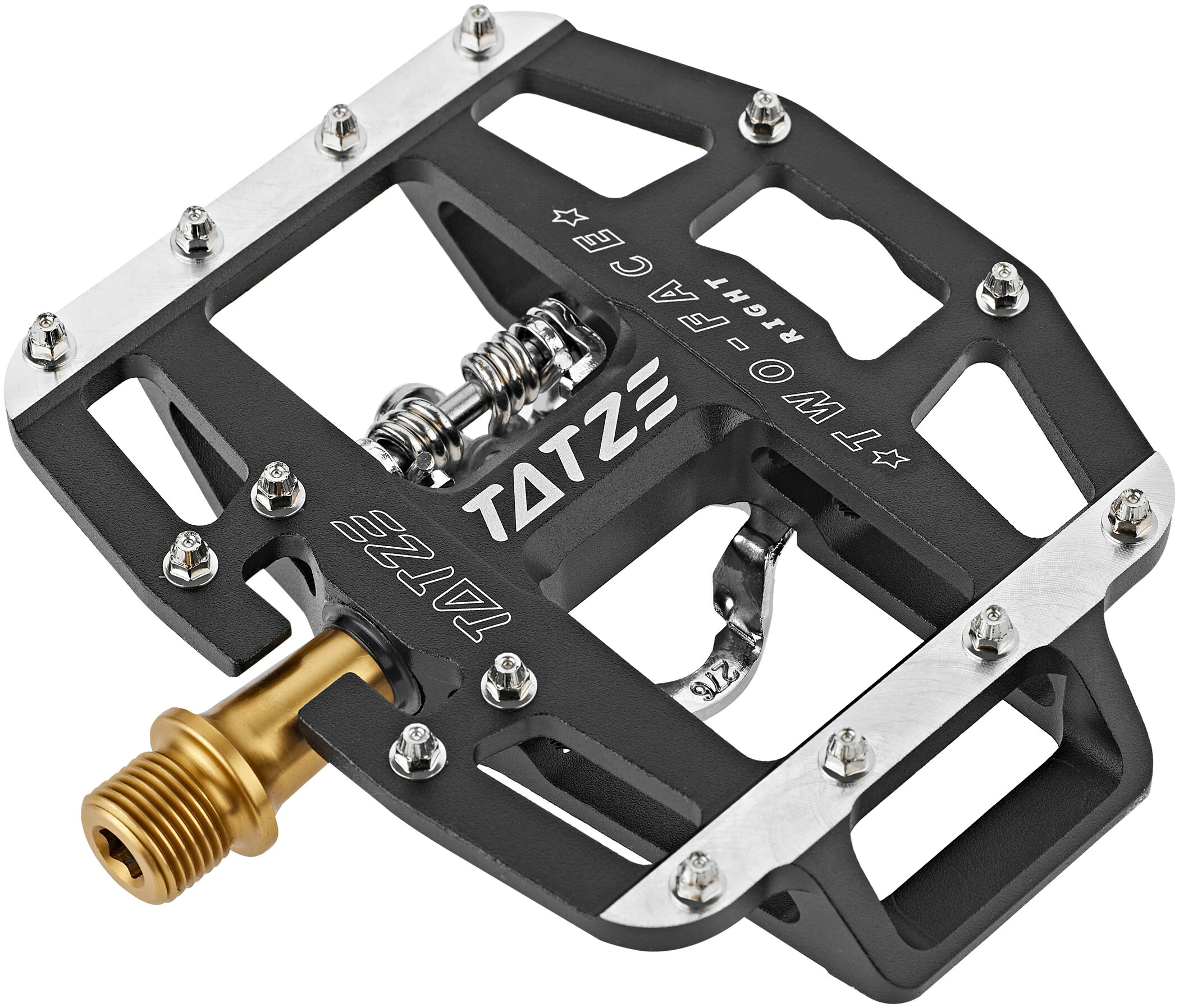 TATZE MTB TWO-FACE Flad-/SPD-pedaler Titanium